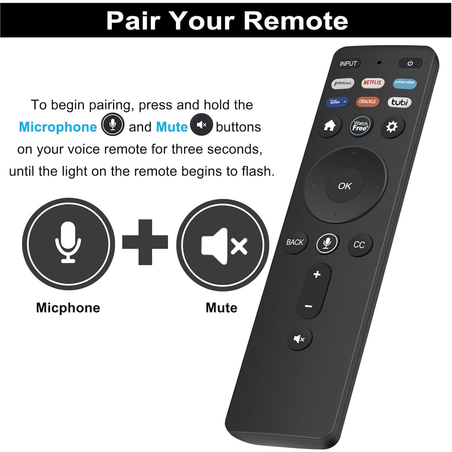 Control Remoto de Voz XRT260 para Vizio 4K Smart TV