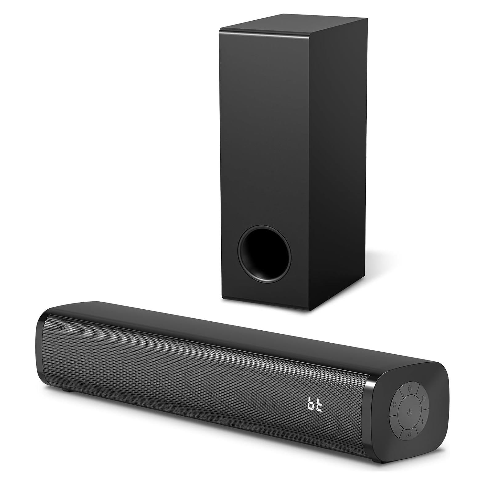 Barra de Sonido Wohome S100 Pro 2.1 con Subwoofer 40W y Bluetooth 5.3