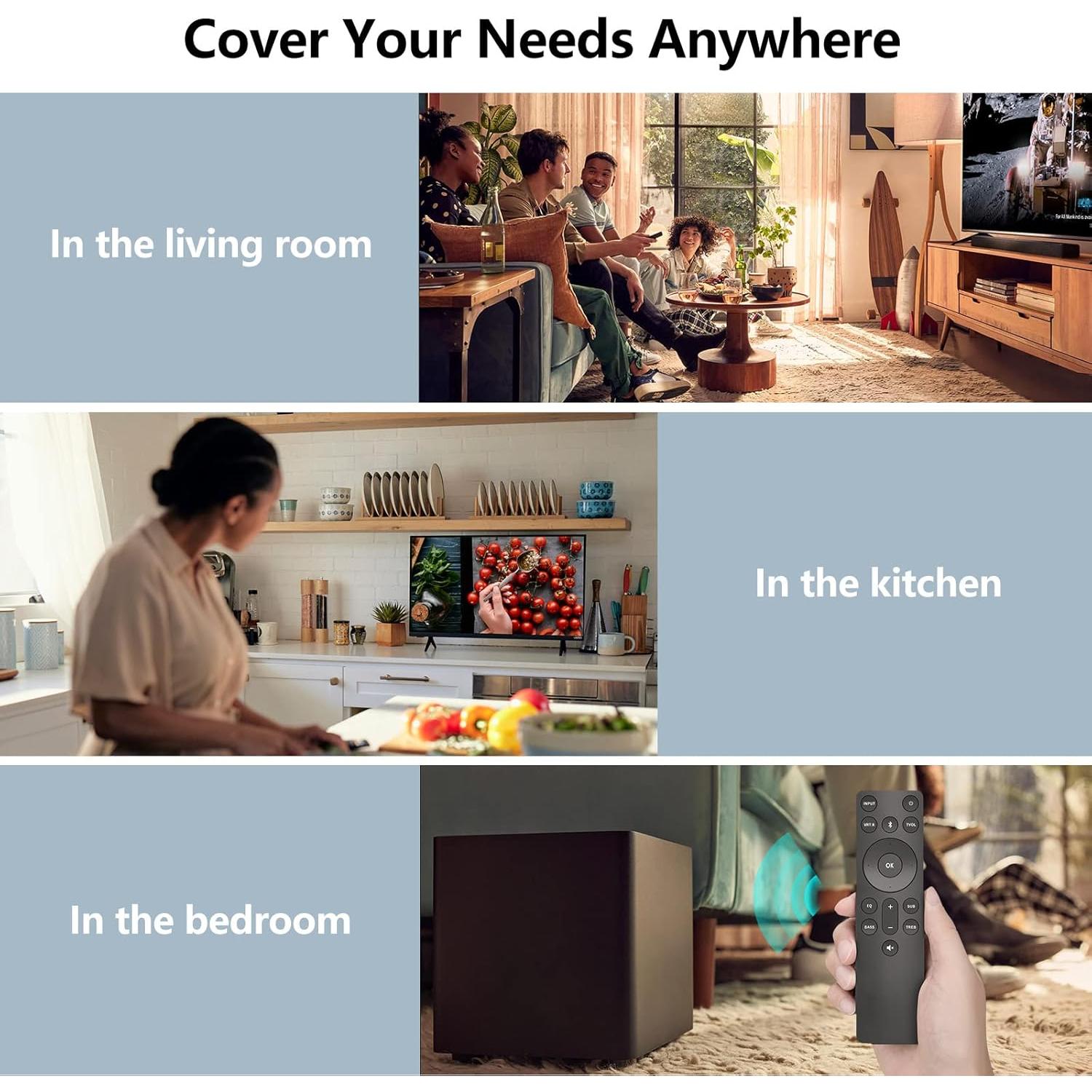 Control Remoto Reemplazo VIZIO para Barra de Sonido 2.1/5.1