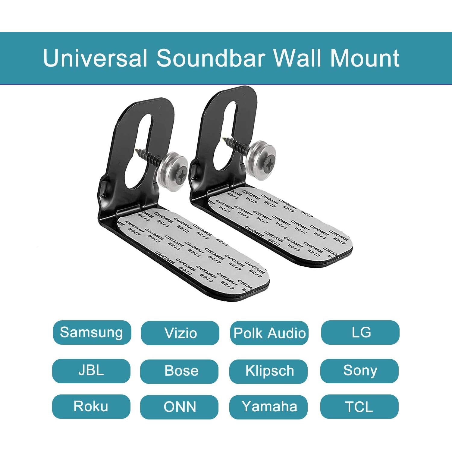 Soporte de Pared Universal para Barra de Sonido Yaotieci - Negro