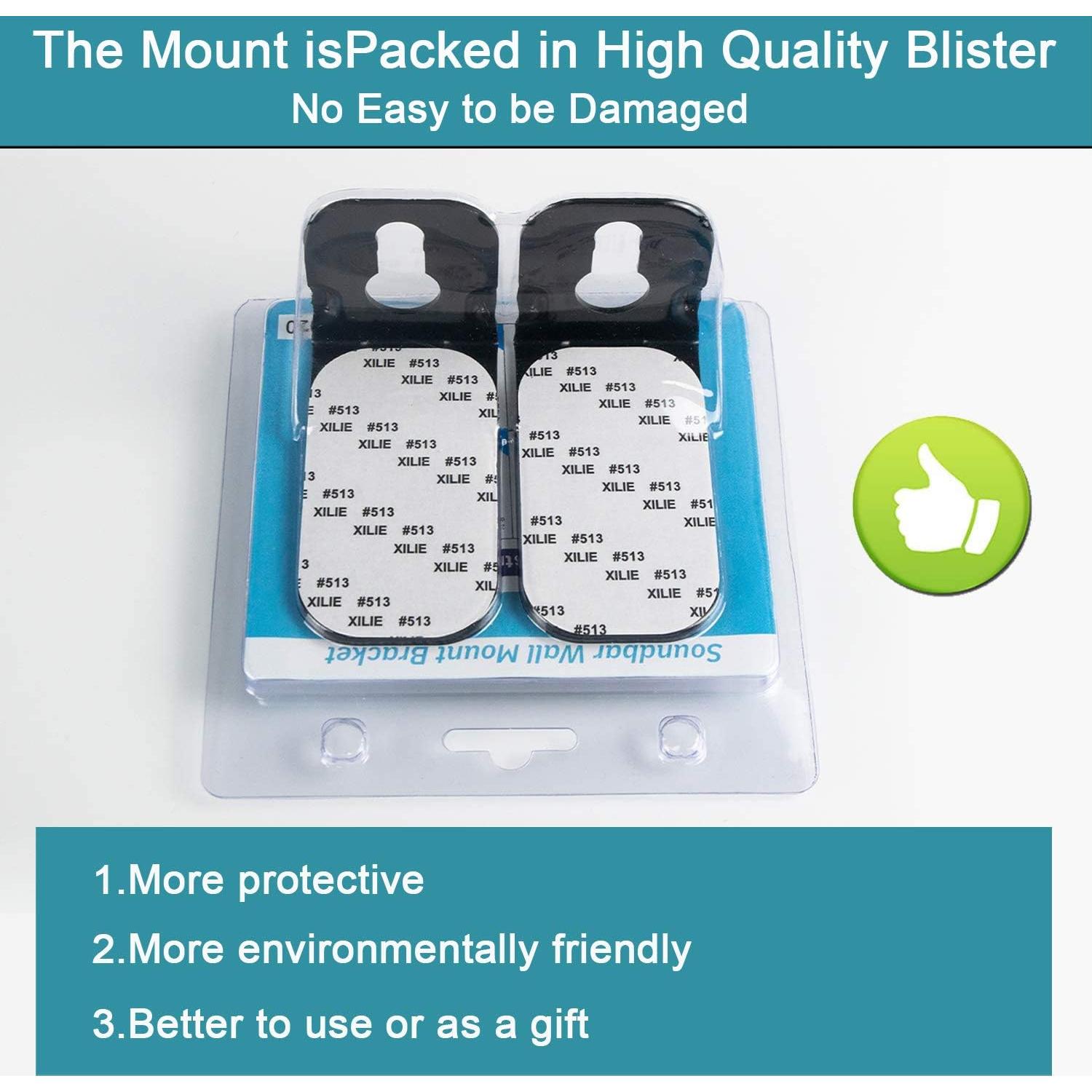 Soporte de Pared Universal para Barra de Sonido Yaotieci - Negro