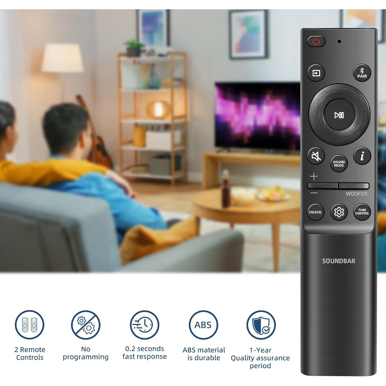 Pack de 2 Controles Remotos Reemplazo para Barra de Sonido Samsung