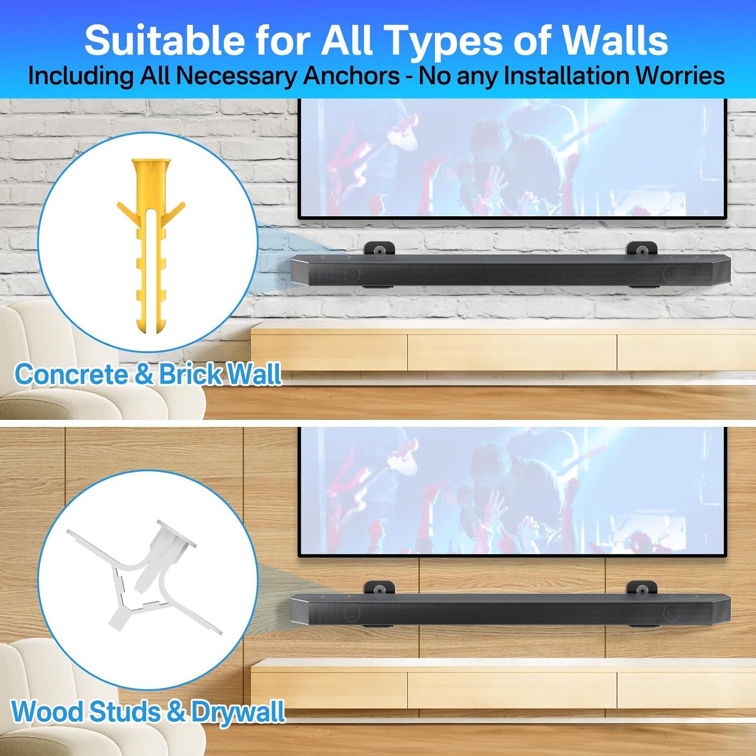 Soporte de Pared para Barra de Sonido Samsung HW-Q - 15.88 kg