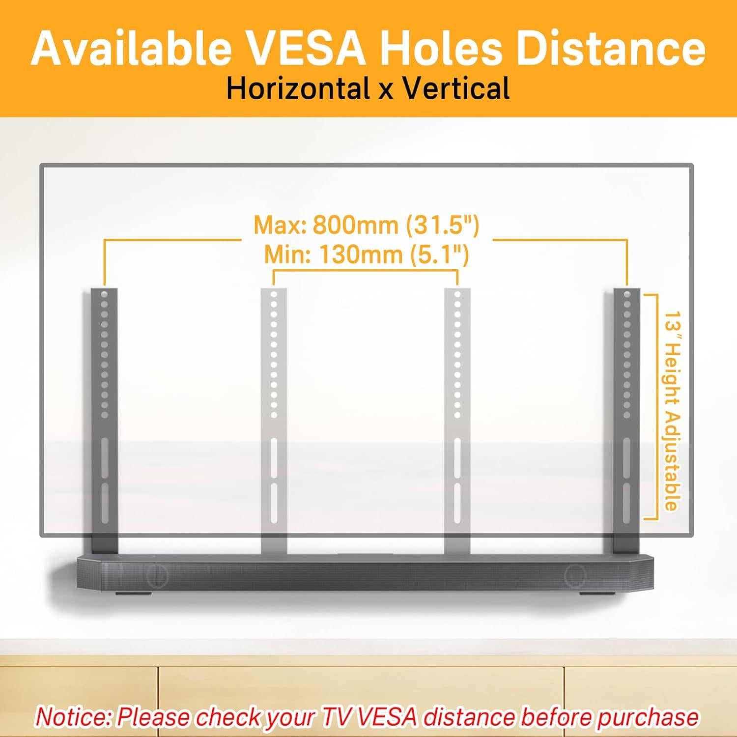 Soporte de TV para Barra de Sonido Notiela Ajustable Plata