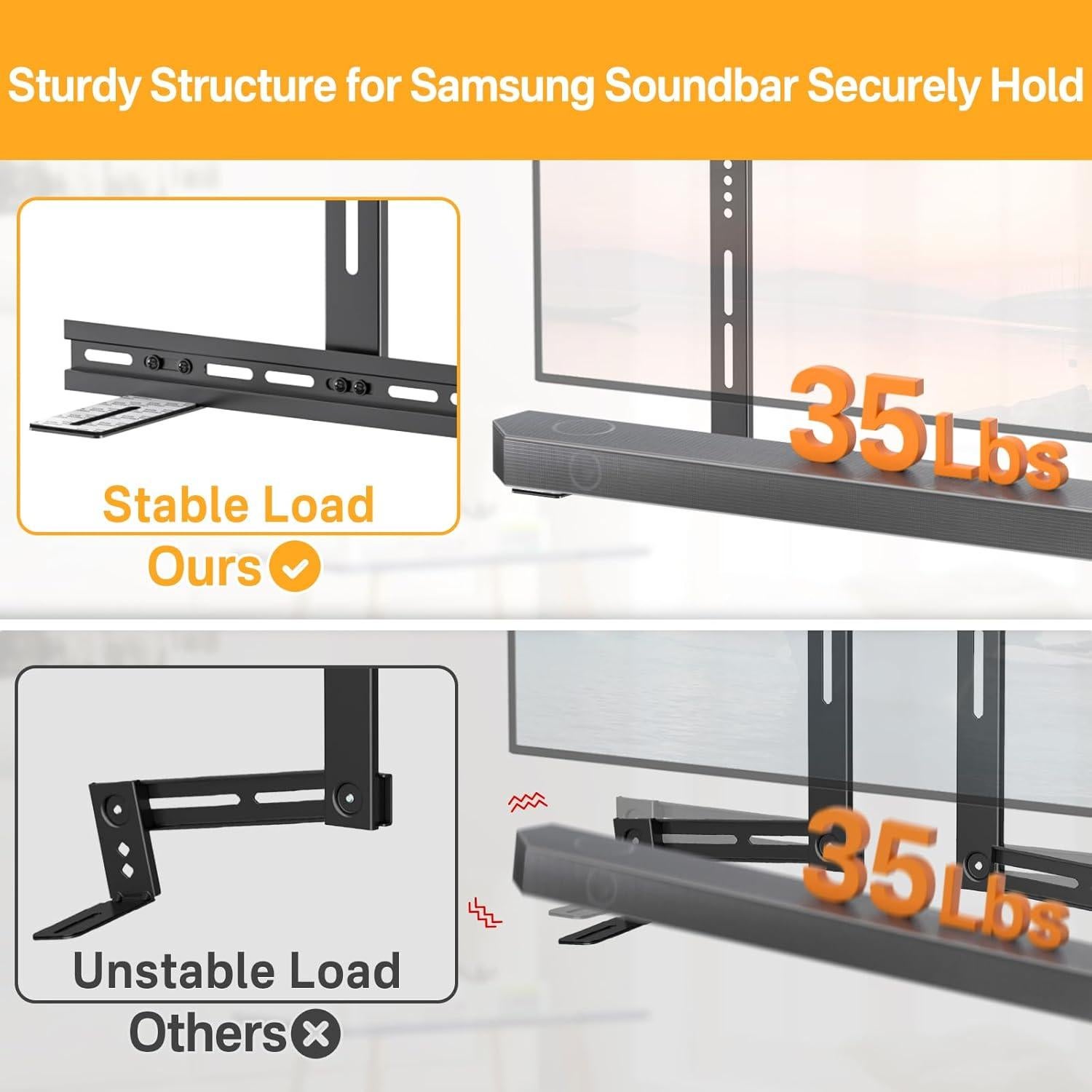 Soporte de TV para Barra de Sonido Notiela Ajustable Plata