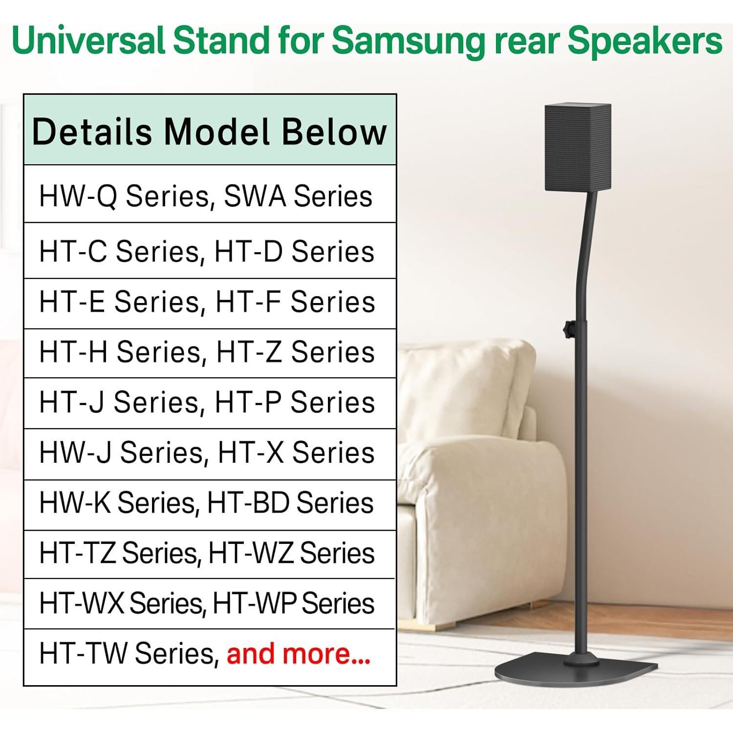 Soporte de Altavoz de Piso Notiela para Samsung Ajustable 83-106 cm