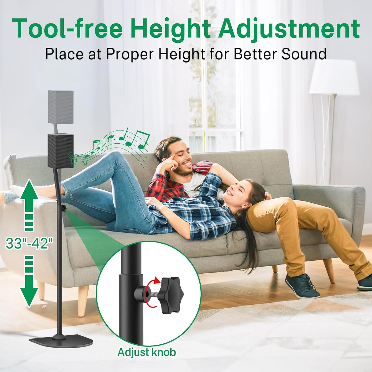 Soporte de Altavoz de Piso Notiela para Samsung Ajustable 83-106 cm