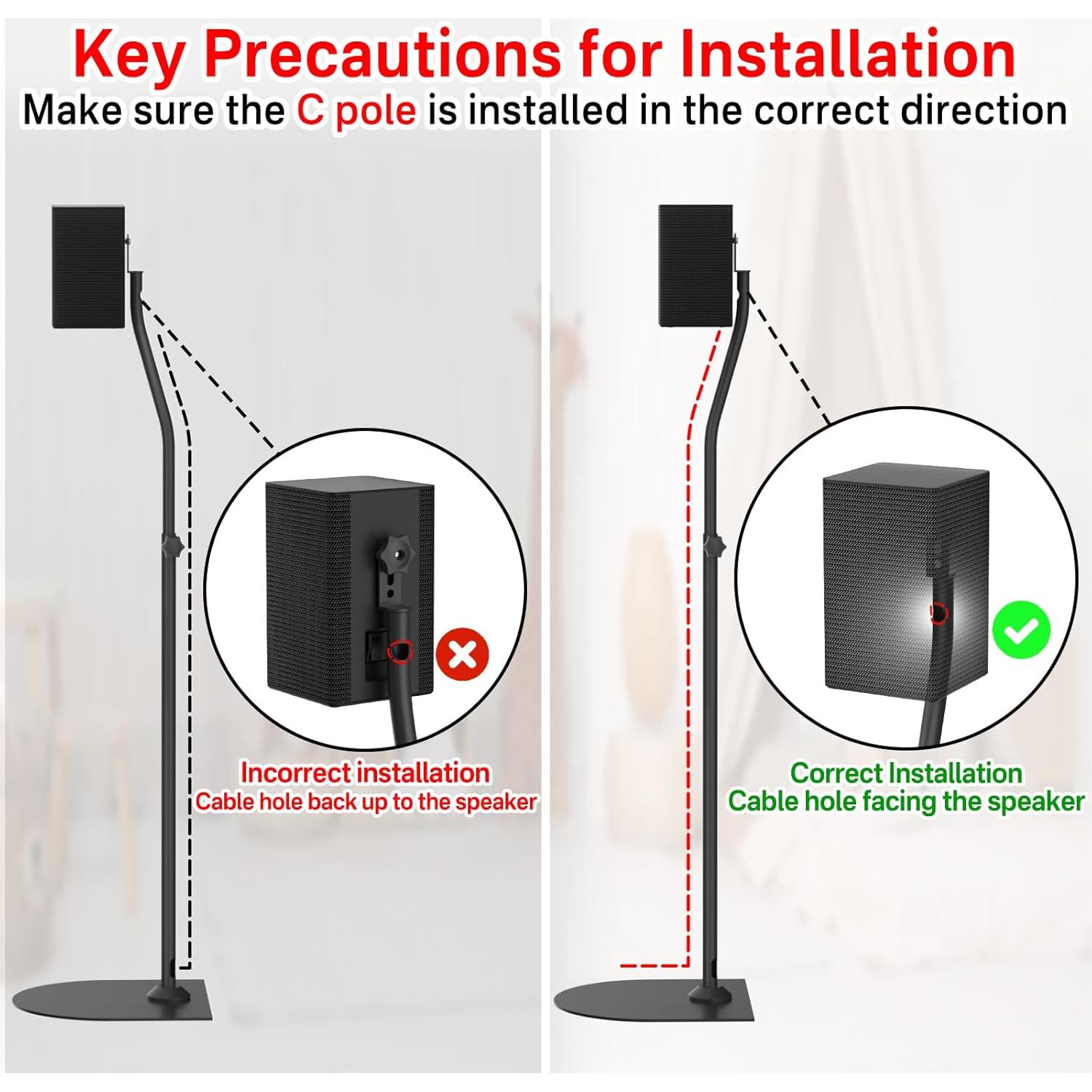 Soporte de Altavoz de Piso Notiela para Samsung Ajustable 83-106 cm