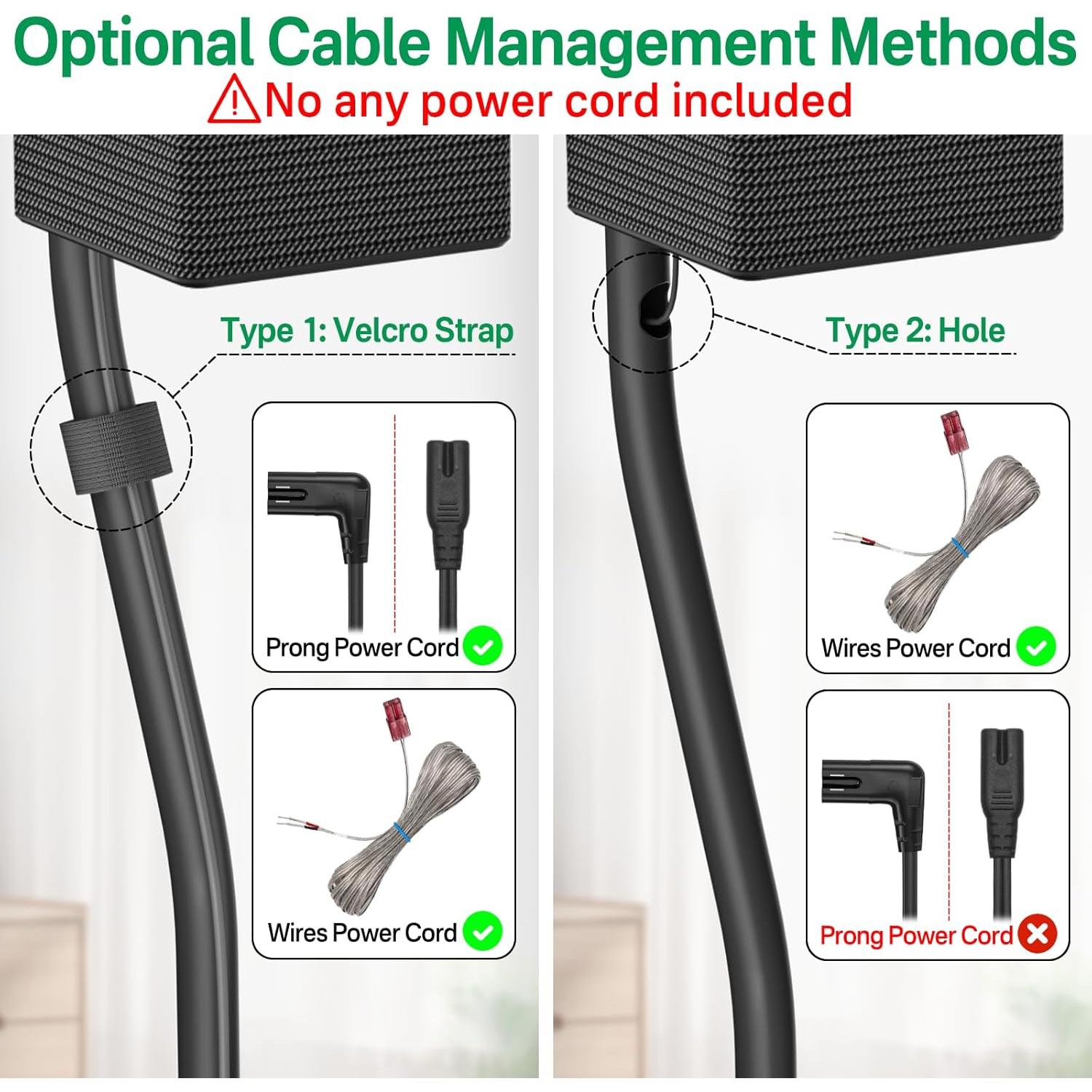 Soporte de Altavoz de Piso Notiela para Samsung Ajustable 83-106 cm