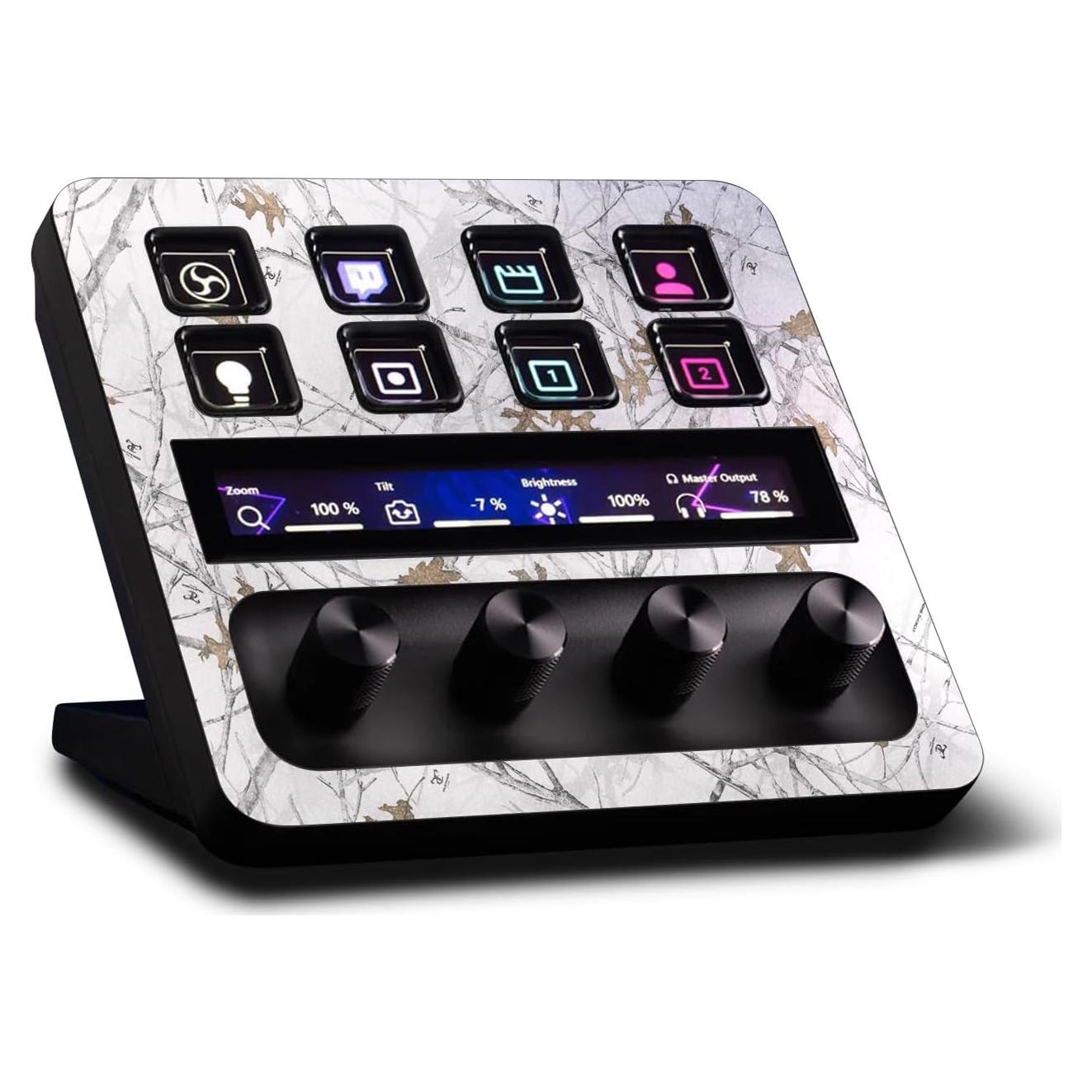 Piel Brillante MightySkins para Elgato Stream Deck + Conceal Snow