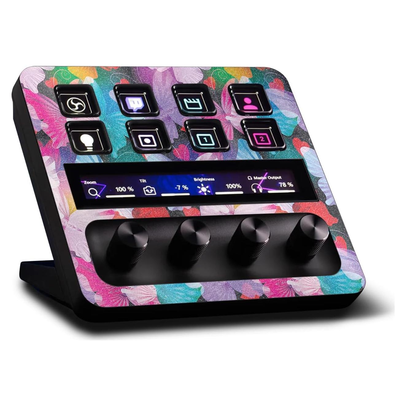 Piel Brillante MightySkins para Elgato Stream Deck + Mariposas