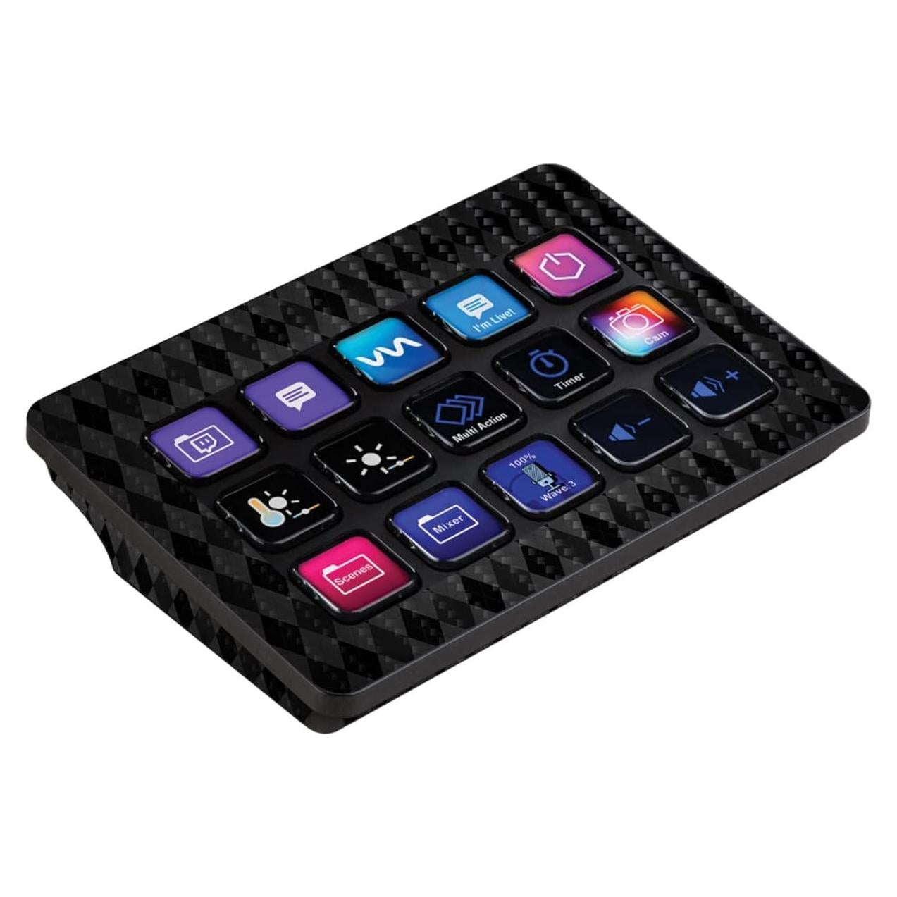 Piel de Fibra de Carbono MightySkins para Elgato Stream Deck MK.2 - Argyle Negro