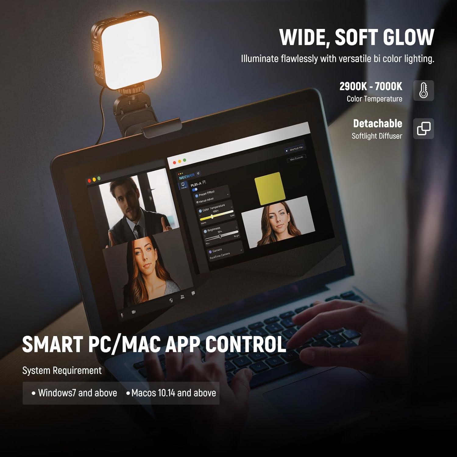 Luz LED Neewer GL1 PRO 15.5" para Streaming y Video