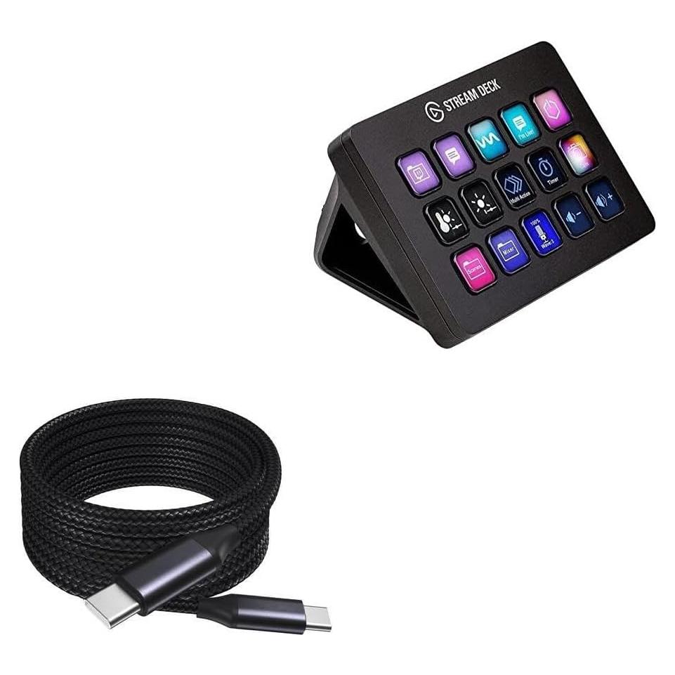 Cable USB-C BoxWave 3.05m DirectSync PD 100W Trenzado Negro