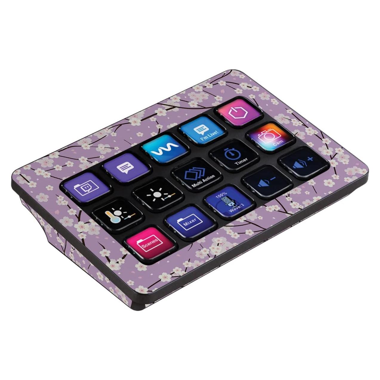 Piel de Vinilo MightySkins para Elgato Stream Deck MK.2 - Sakura Púrpura