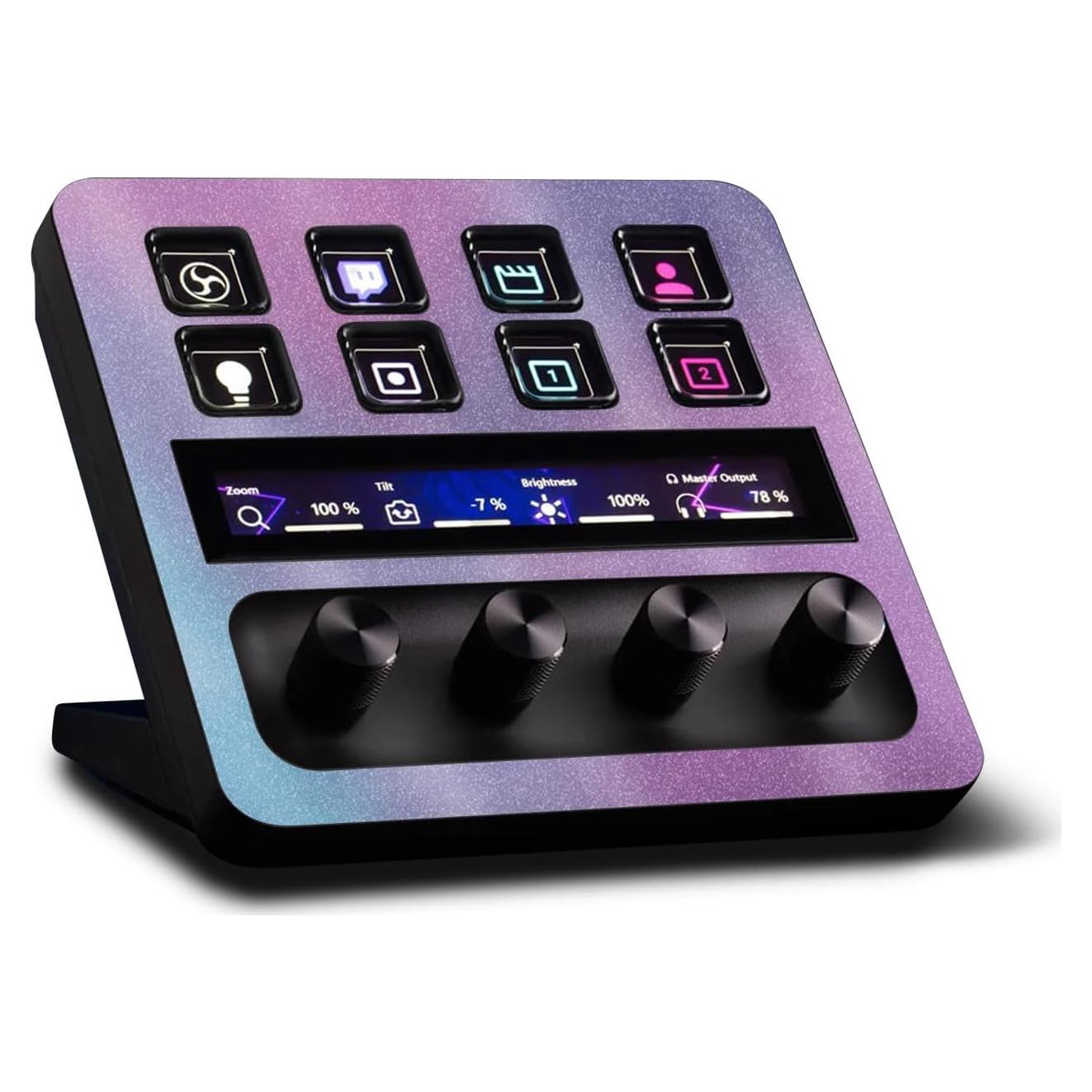 Piel Brillante MightySkins para Elgato Stream Deck + Niebla Púrpura