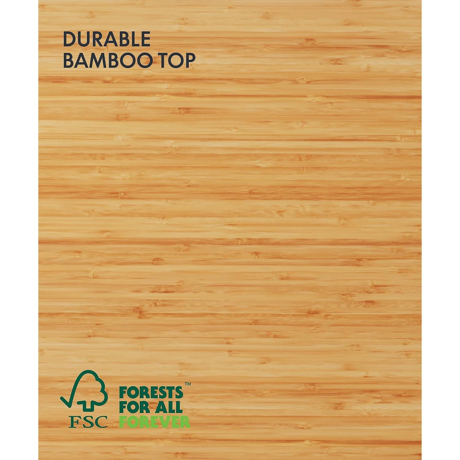 FLEXISPOT E6 Essential Bamboo 3 Stages Dual Motor 60x30 Inch Electric Height Adjustable Standing Whole-Piece Board Desk Sit Stand Up Desk (White Frame + Bamboo Desktop)