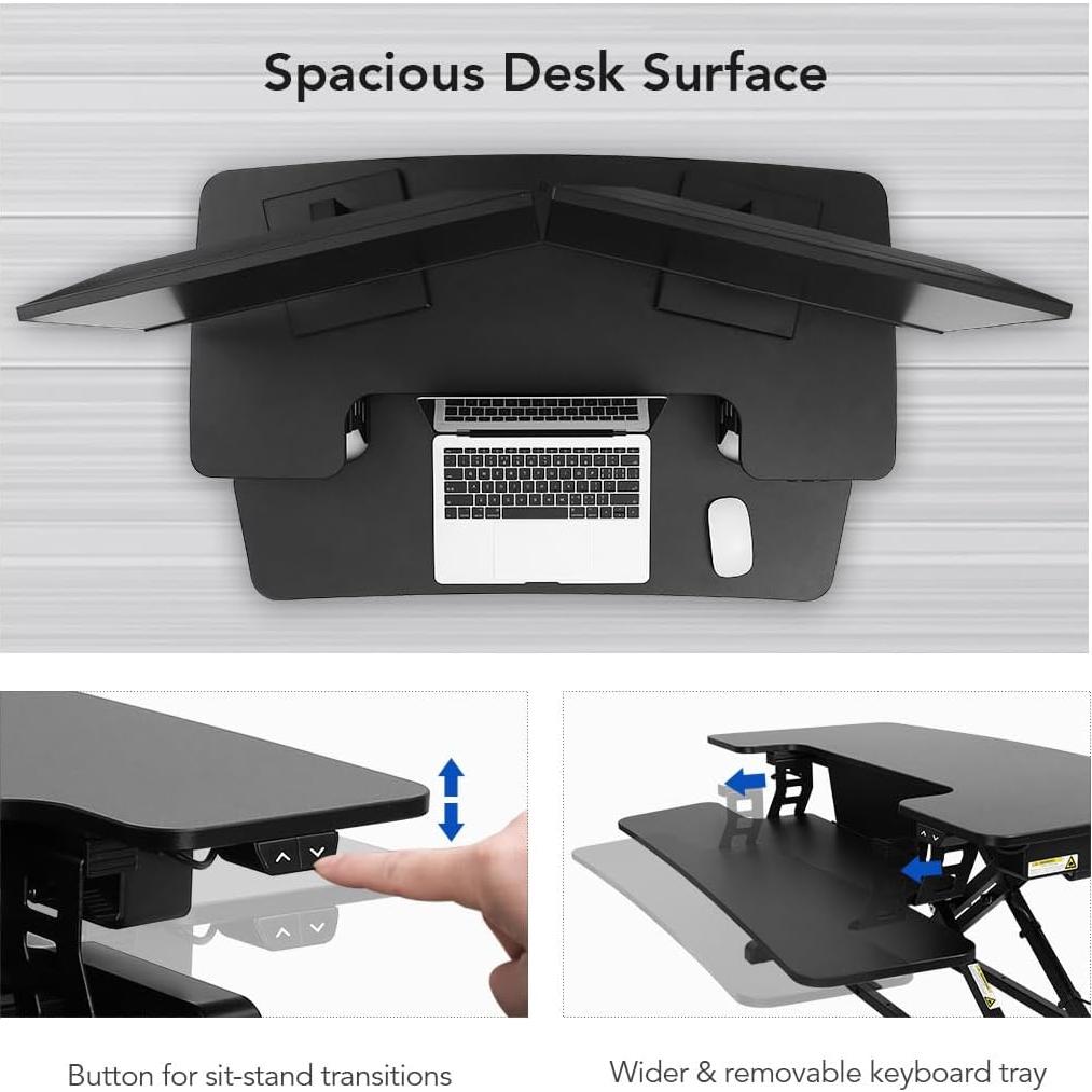 Elevador de Escritorio Eléctrico FlexiSpot EM7 91.44 cm Negro