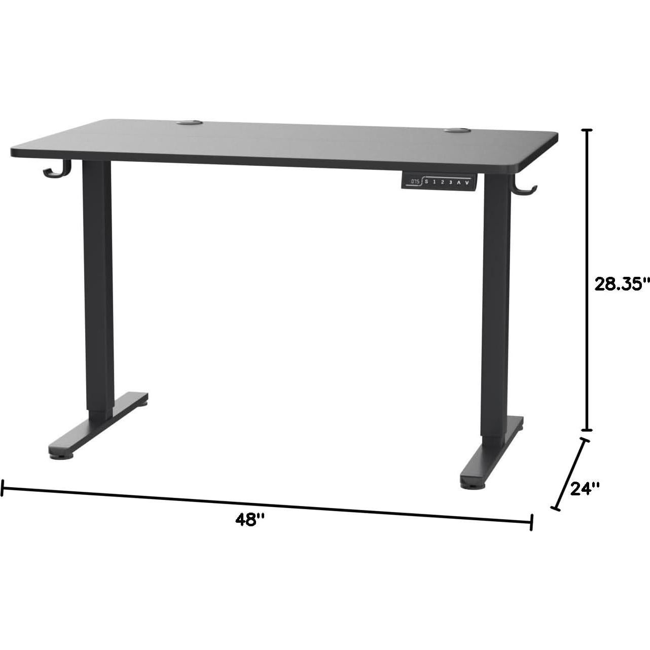 Escritorio de pie eléctrico ajustable ErGear EGESD5B 120x60cm Negro