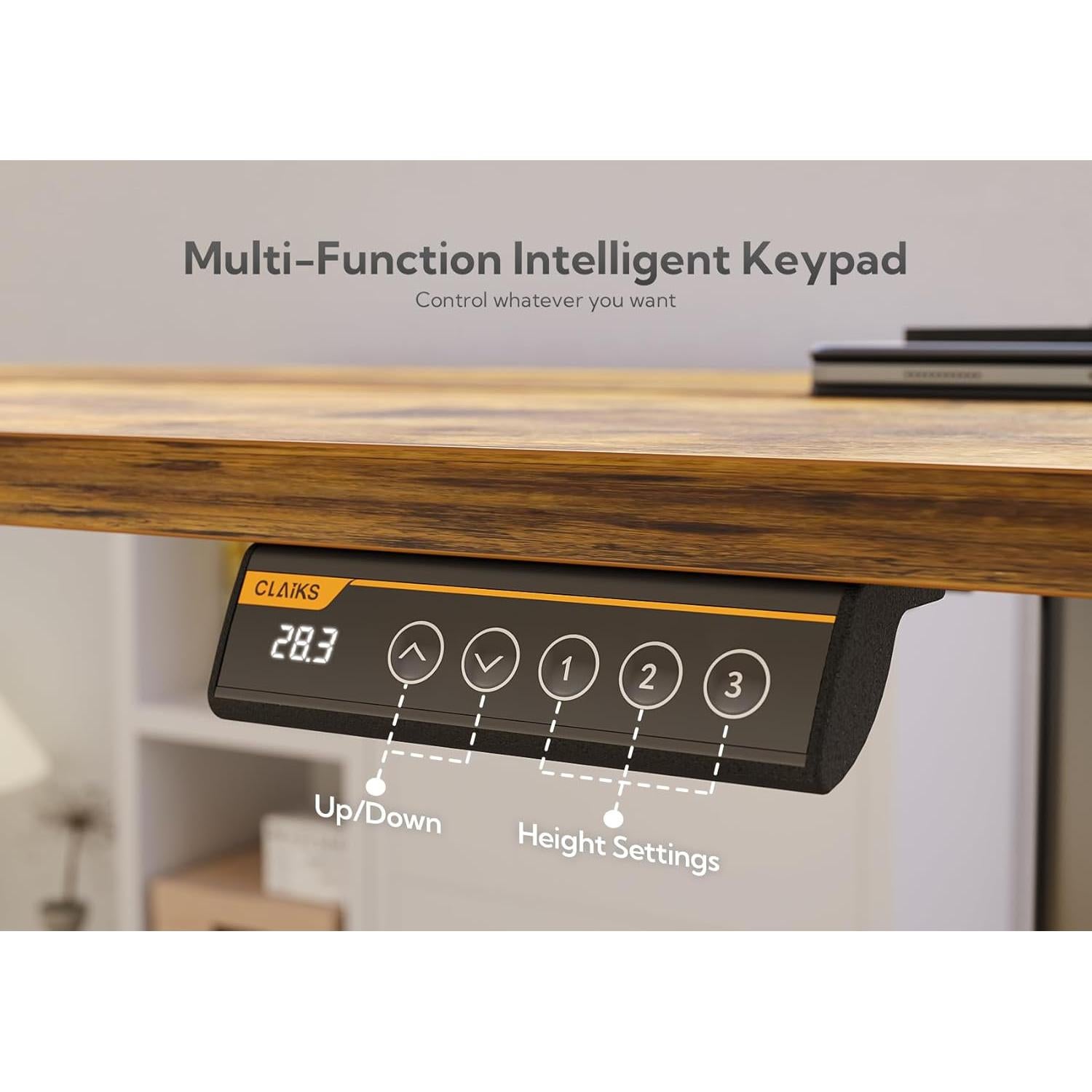 Escritorio de pie eléctrico Claiks P1.01.001 121.92x60.96cm