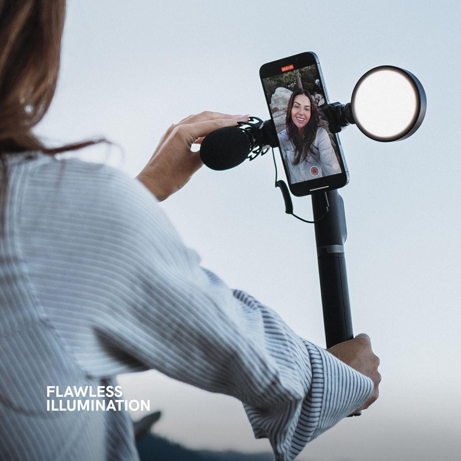 Kit de Contenido Lume Cube 2.0 - Trípode Ajustable, Luz LED y Micrófono