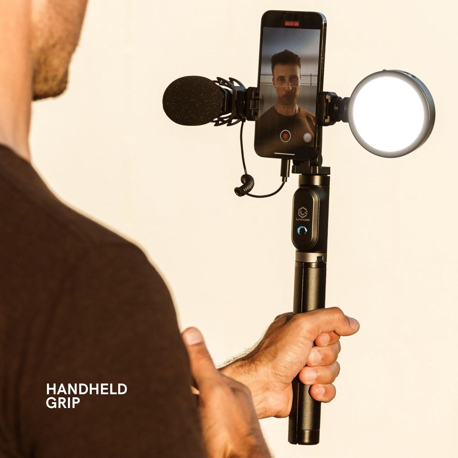 Kit de Contenido Lume Cube 2.0 - Trípode Ajustable, Luz LED y Micrófono