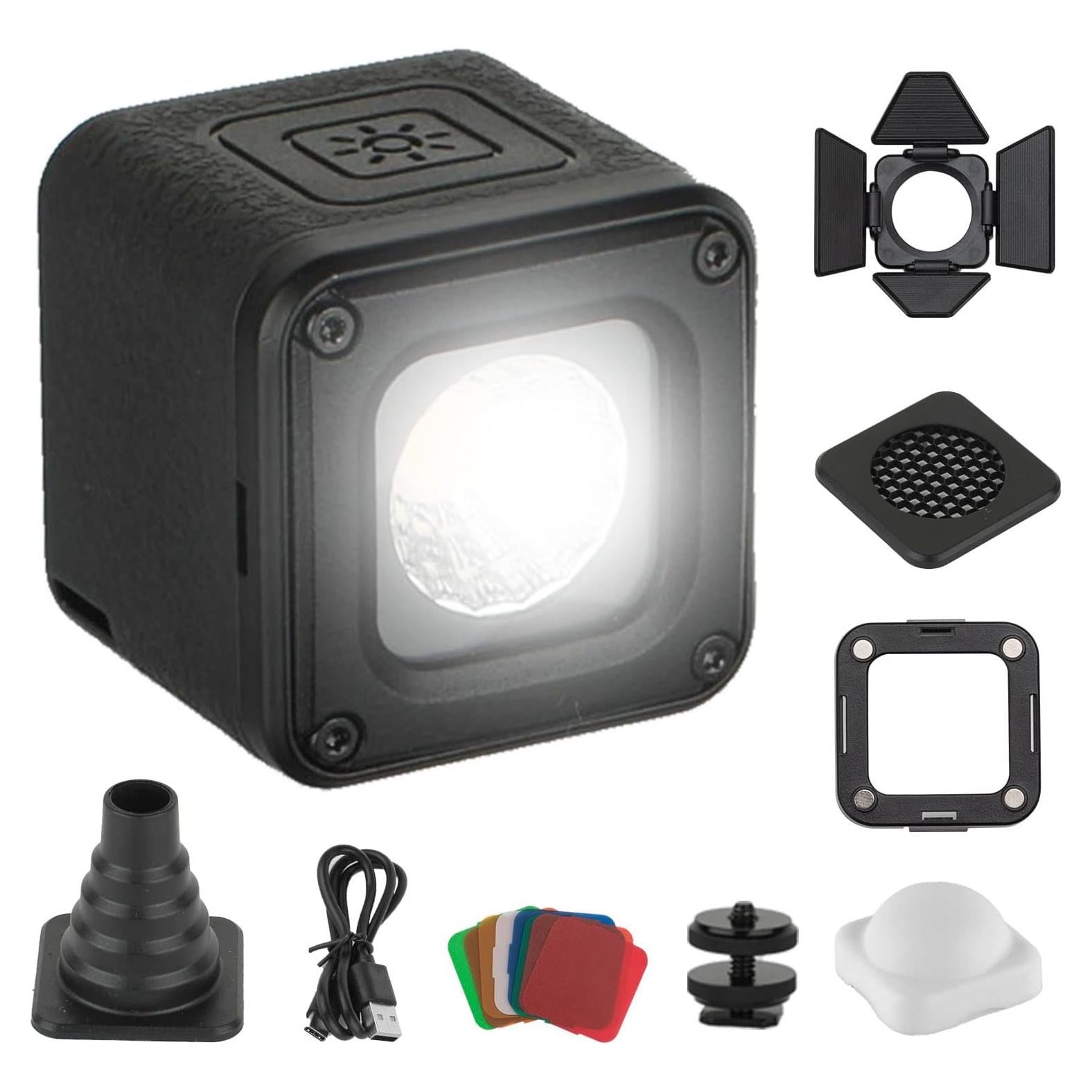 Mini Luz LED Impermeable PequeñoRig RM01 con 8 Filtros