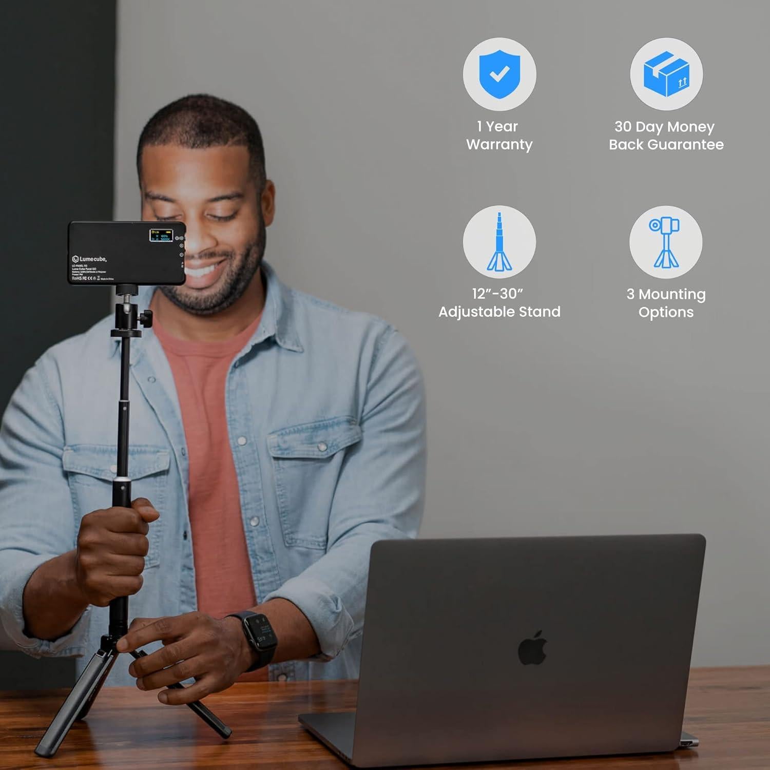 Trípode Ajustable Lume Cube 76.2 cm para Webcam y Luces