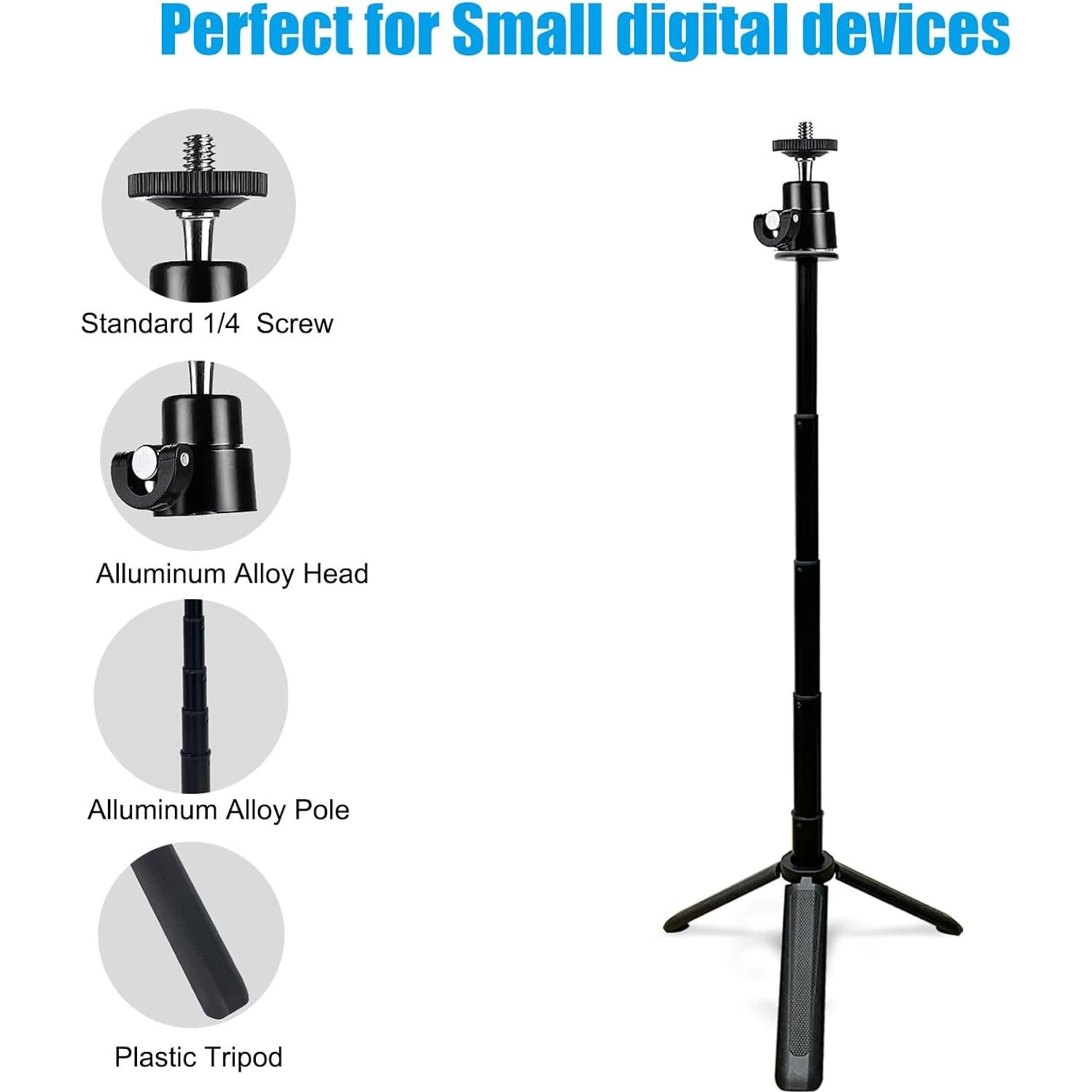 Trípode Mini Ajustable Khazylorr para Webcam y Cámara