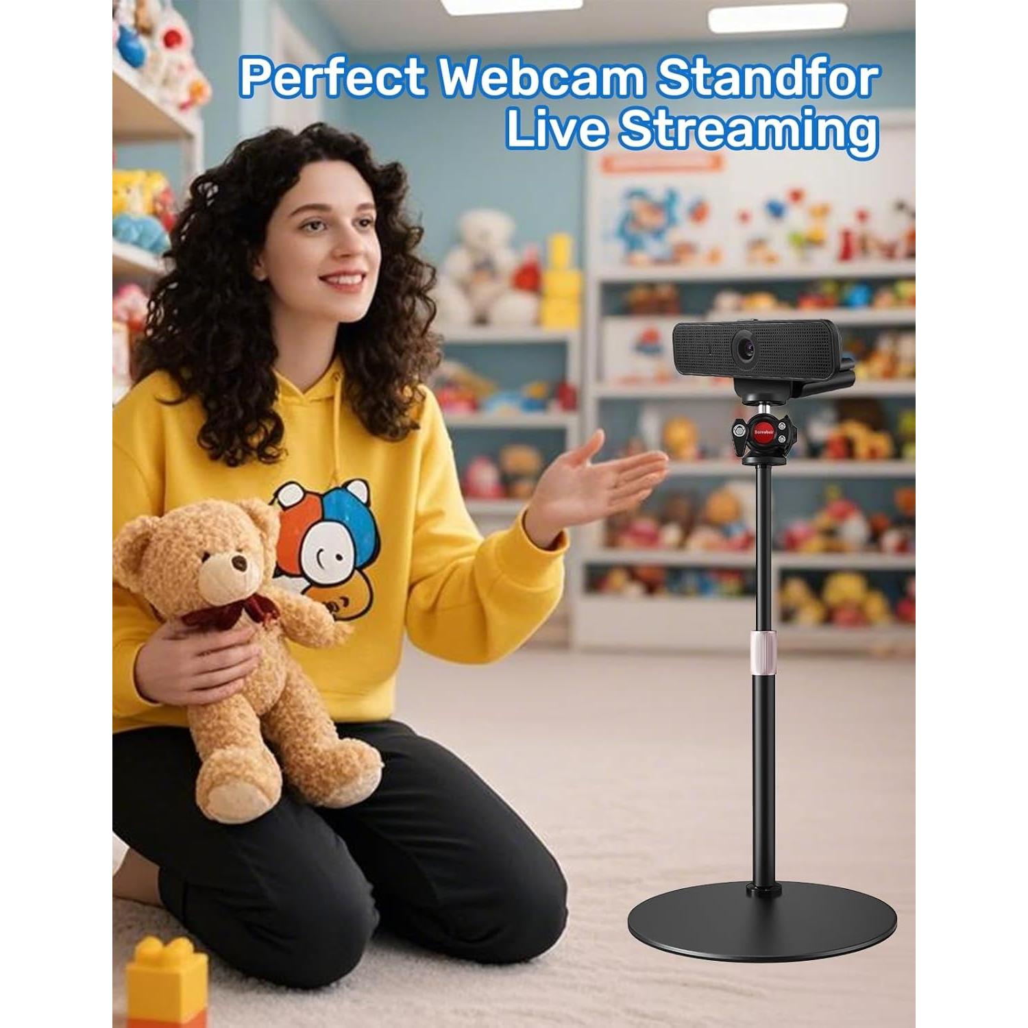 Soporte para Webcam Borenbuir Altura Ajustable 29.5-46.2 cm