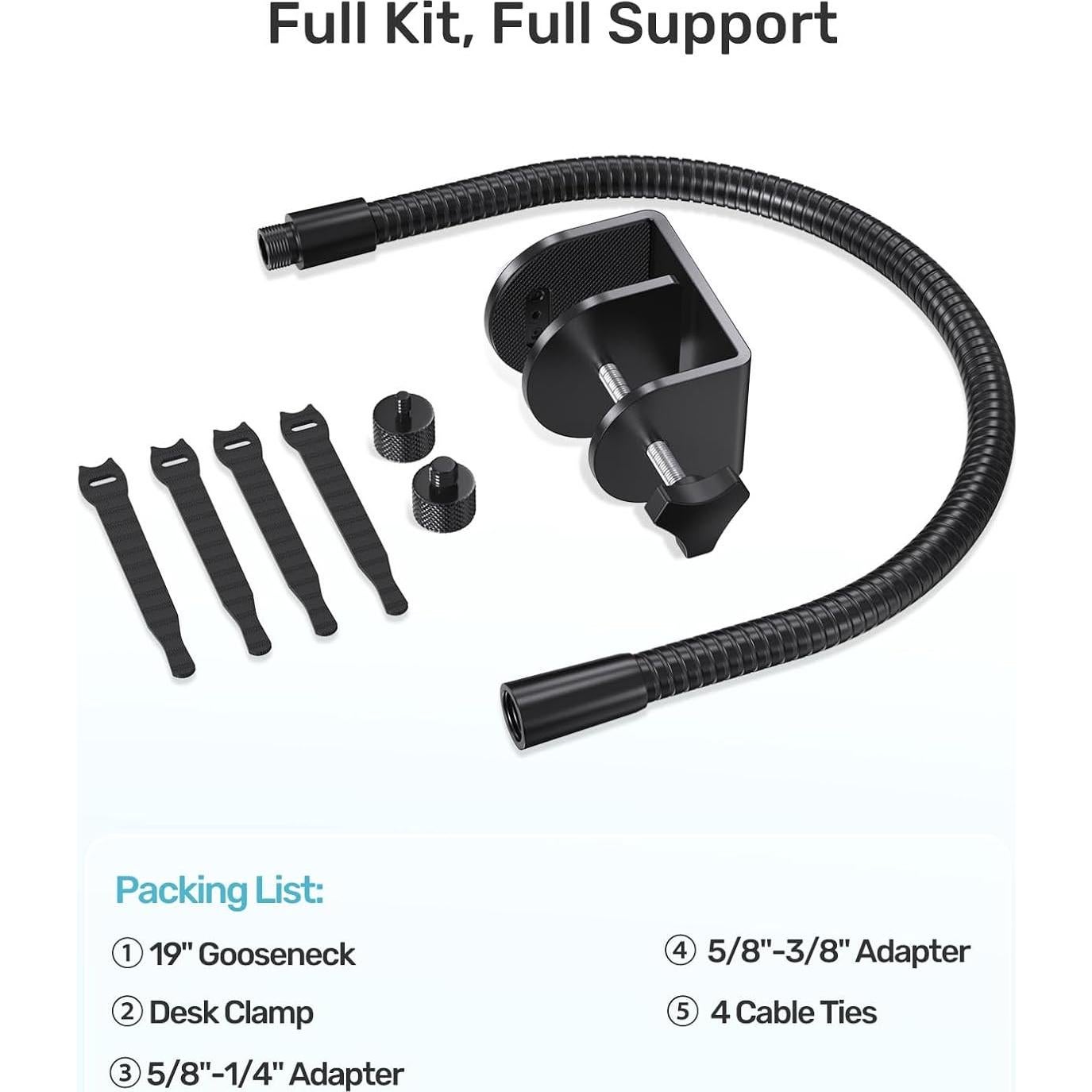 Soporte para Webcam Etour 19" con Abrazadera y Brazo Flexible