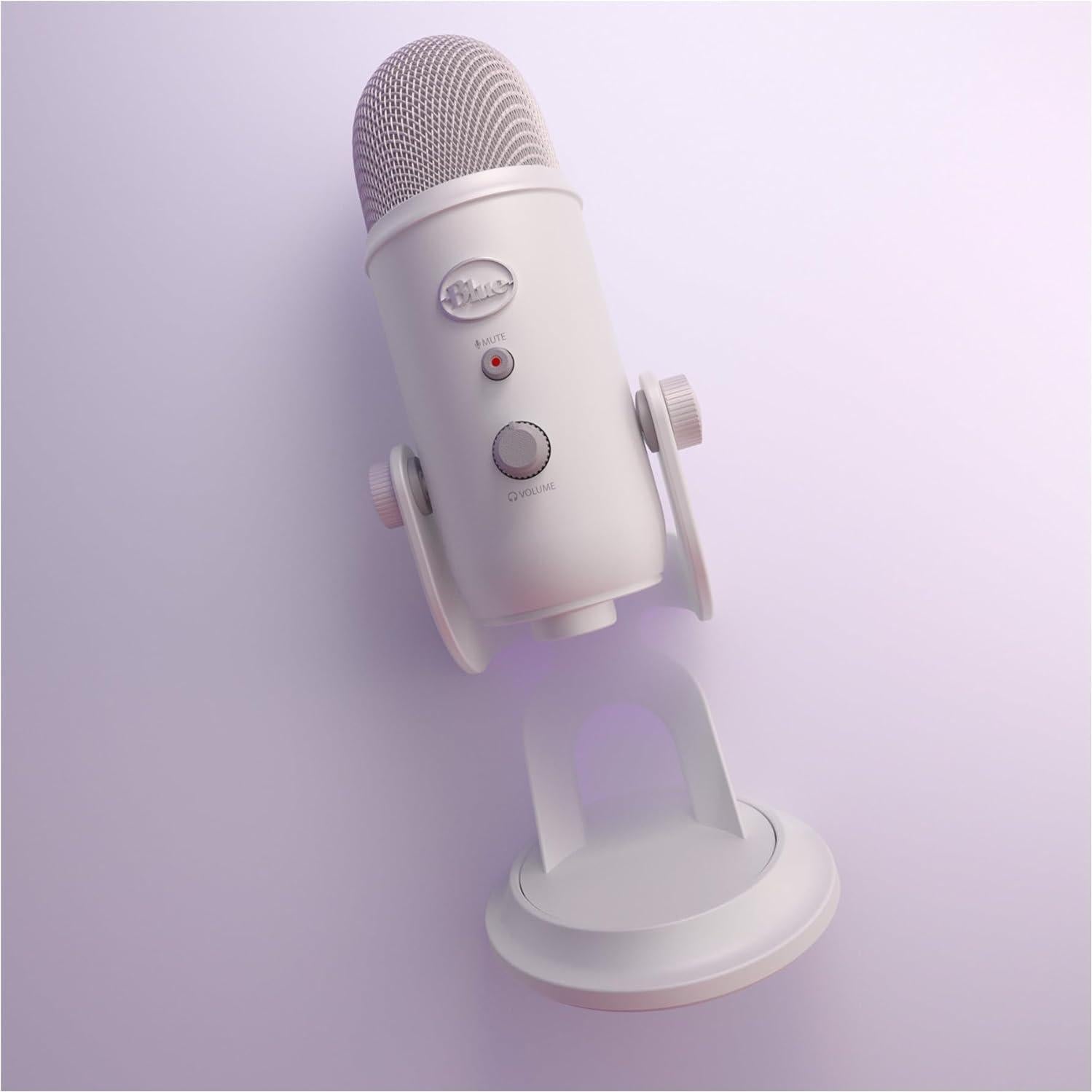 Micrófono USB Gaming Blue Yeti Niebla Blanca + Webcam C922x
