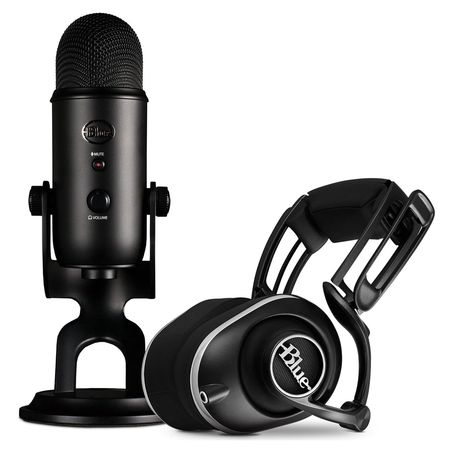 Paquete Pro Gamer Blue Yeti Blackout + Auriculares Lola