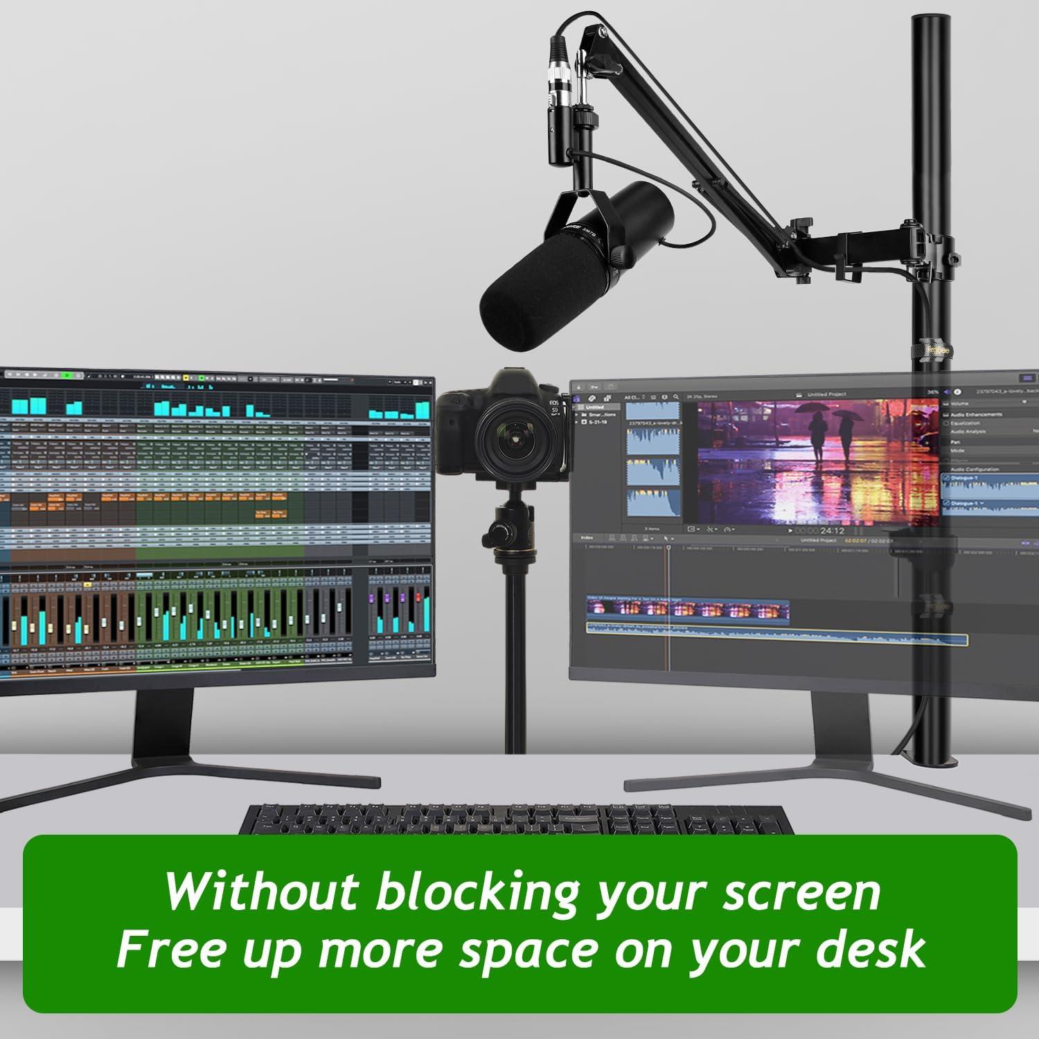 Brazo de Micrófono Frgyee Ajustable para Shure SM7B y Blue Yeti