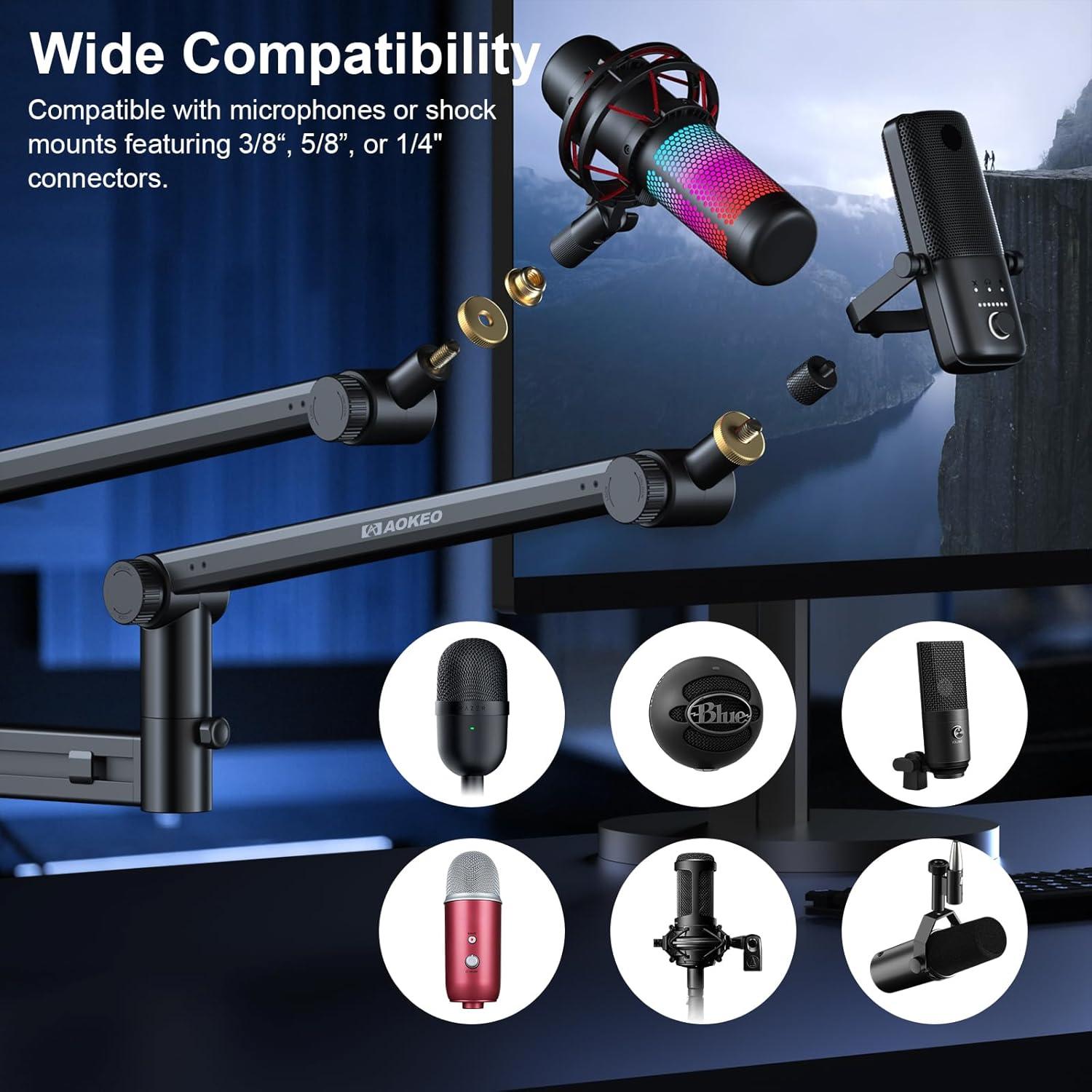 Soporte de Brazo de Micrófono Aokeo AK-58 Ajustable 1.63 kg