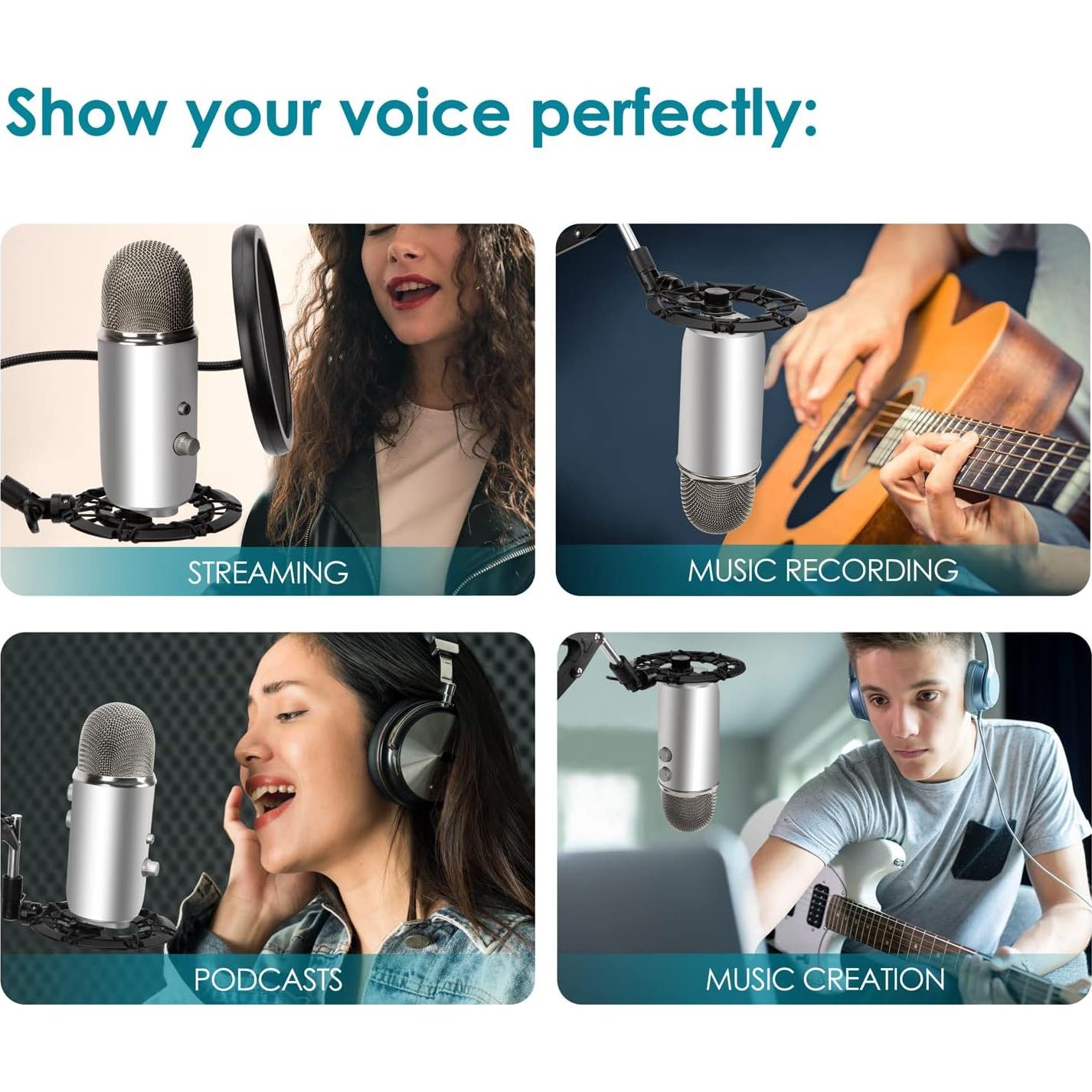 Soporte Antivibración Metal Blue Yeti - Aisla Ruido y Vibración