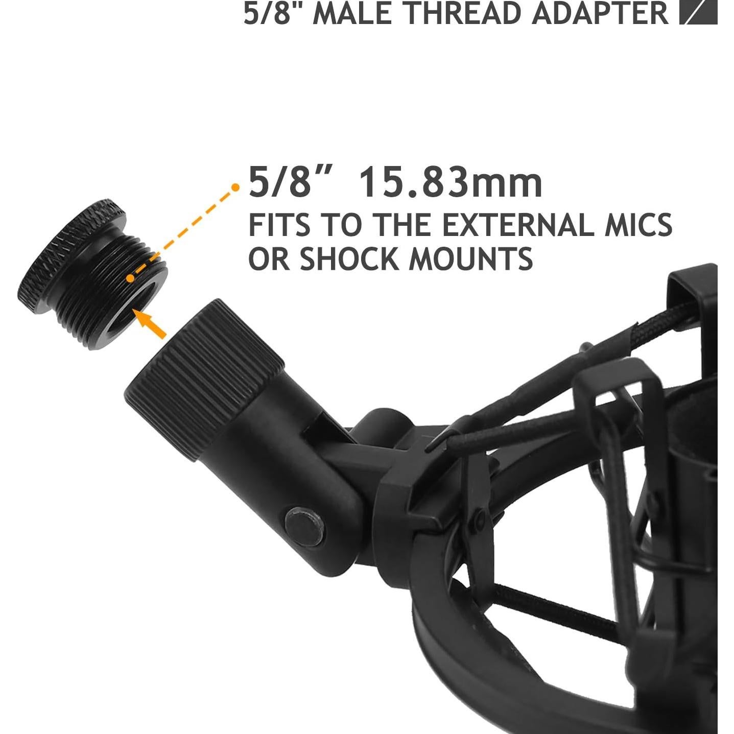 Adaptador de Rosca Macho 5/8" a Hembra 3/8" Frgyee - 2 Piezas