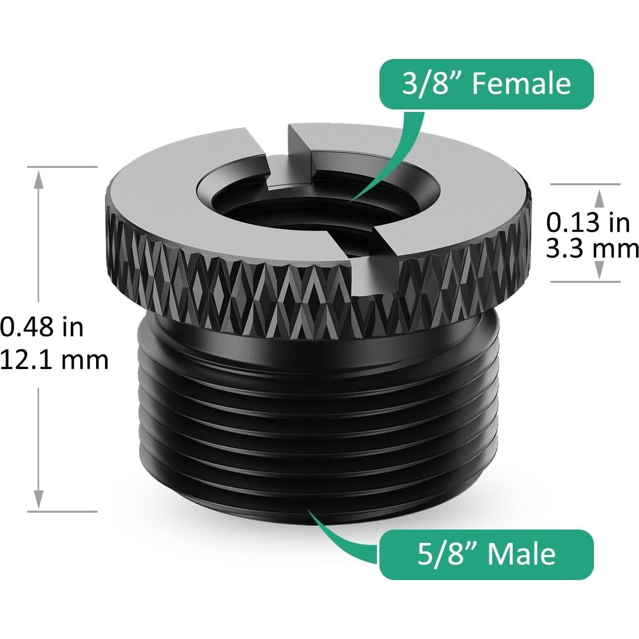 Adaptador de Micrófono Rigych 3/8 a 5/8 Metal 2 Pcs