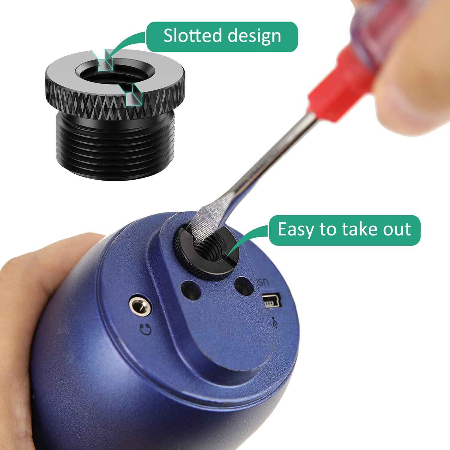 Adaptador de Micrófono Rigych 3/8 a 5/8 Metal 2 Pcs