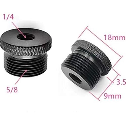 Adaptador de Soporte de Micrófono MxTong 5/8 a 1/4 - 2 Piezas