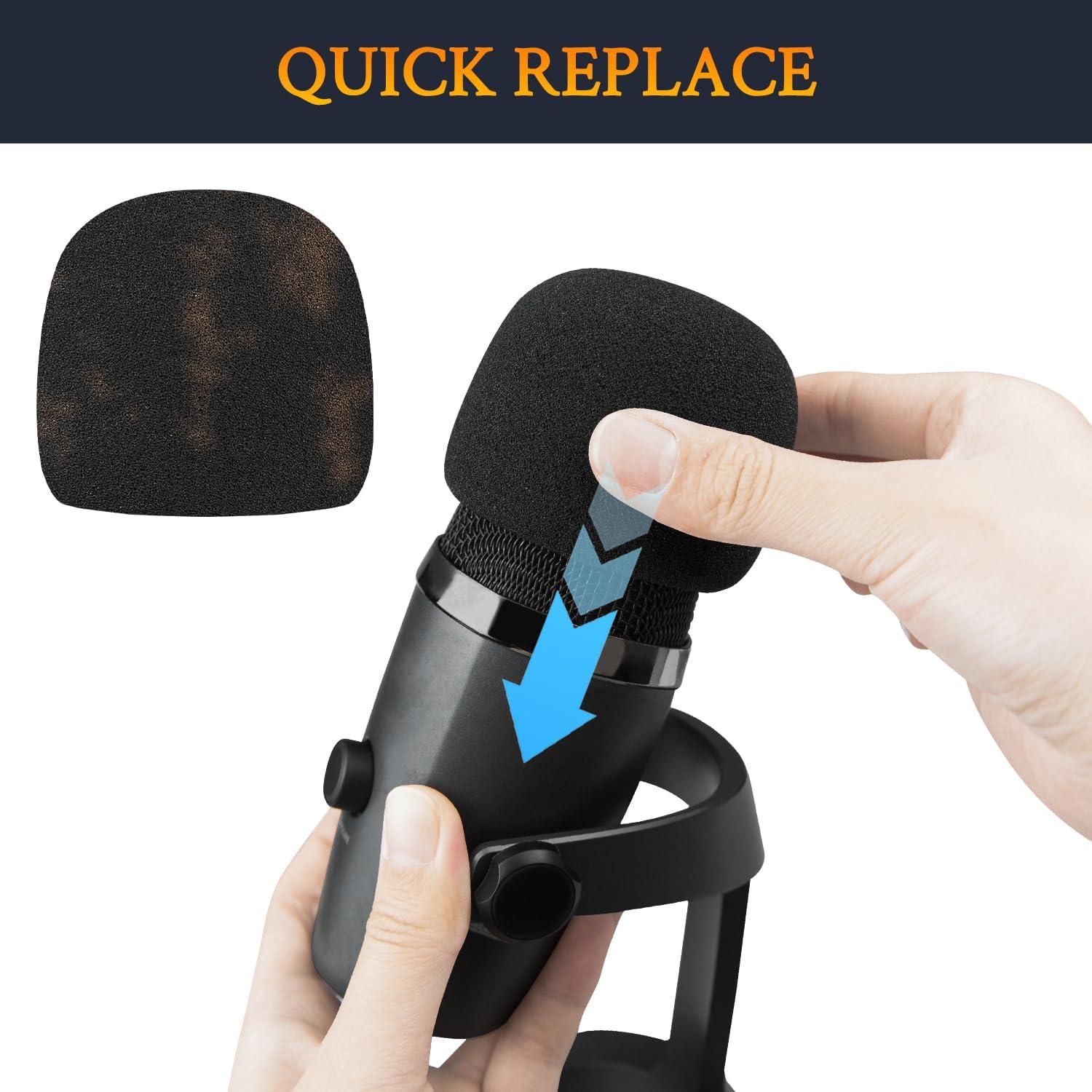 Filtros Pop SOULWIT para Micrófono USB Blue Yeti Nano - Negro