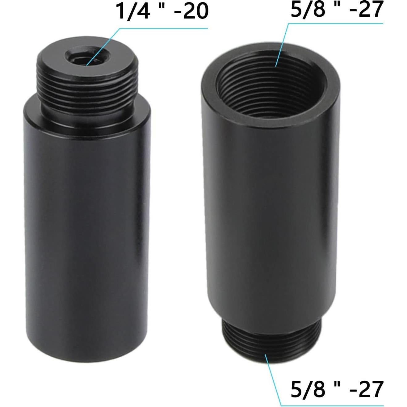 Adaptador Tornillo Micrófono 5/8"-27 F a M CAMVATE 5.08 cm 2 Piezas