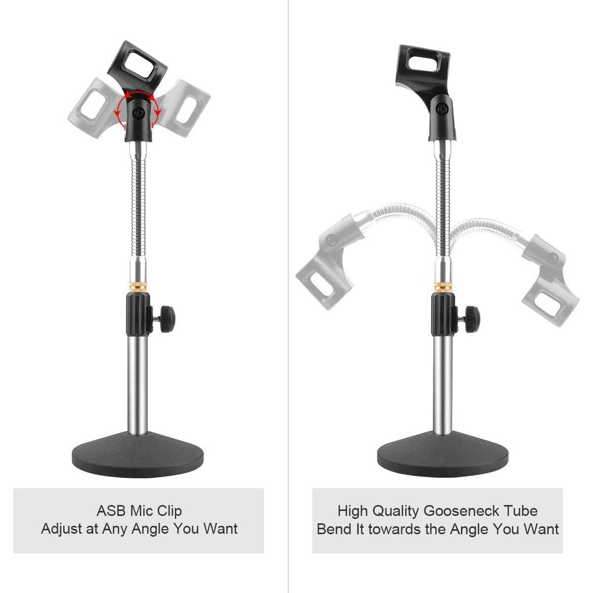 Soporte de Micrófono Eison Ajustable Metal 40-50.5 cm Negro