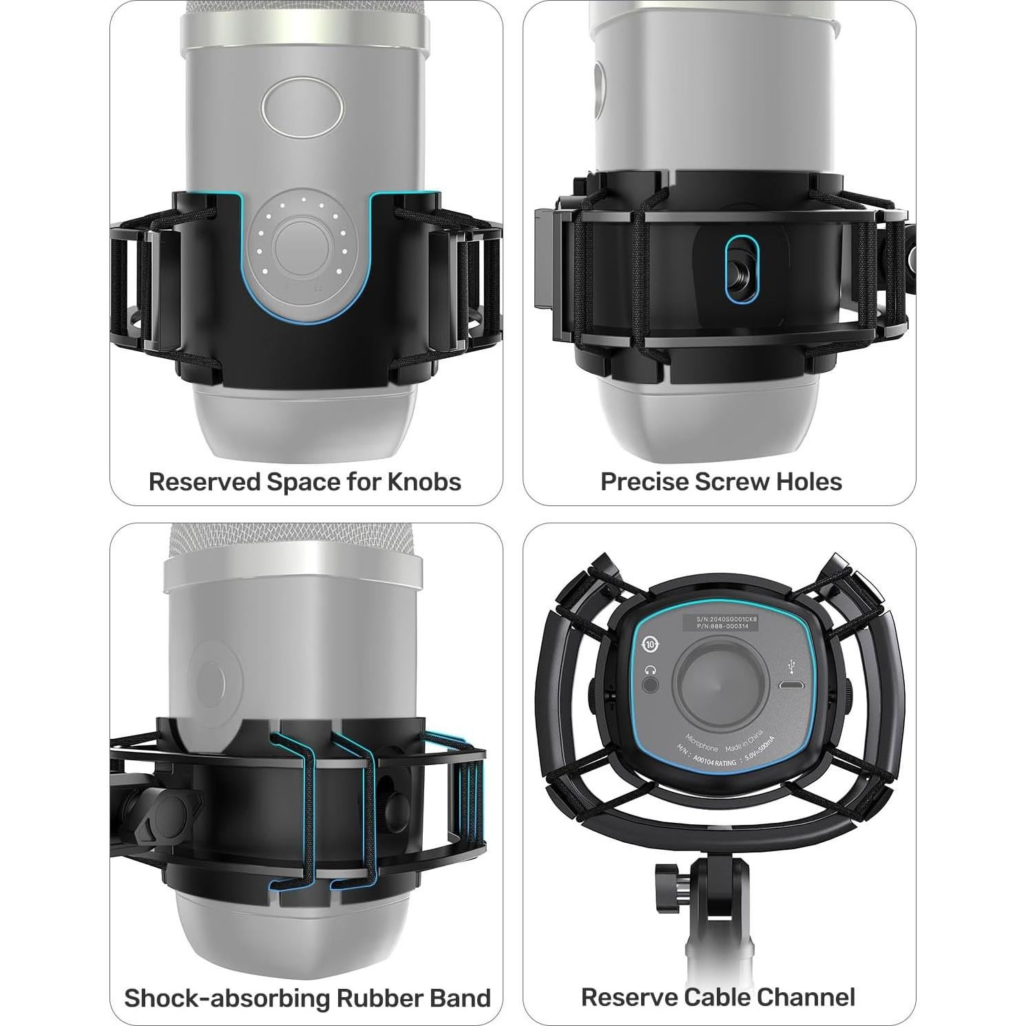 Soporte de Amortiguación para Micrófono Blue Yeti X 2025