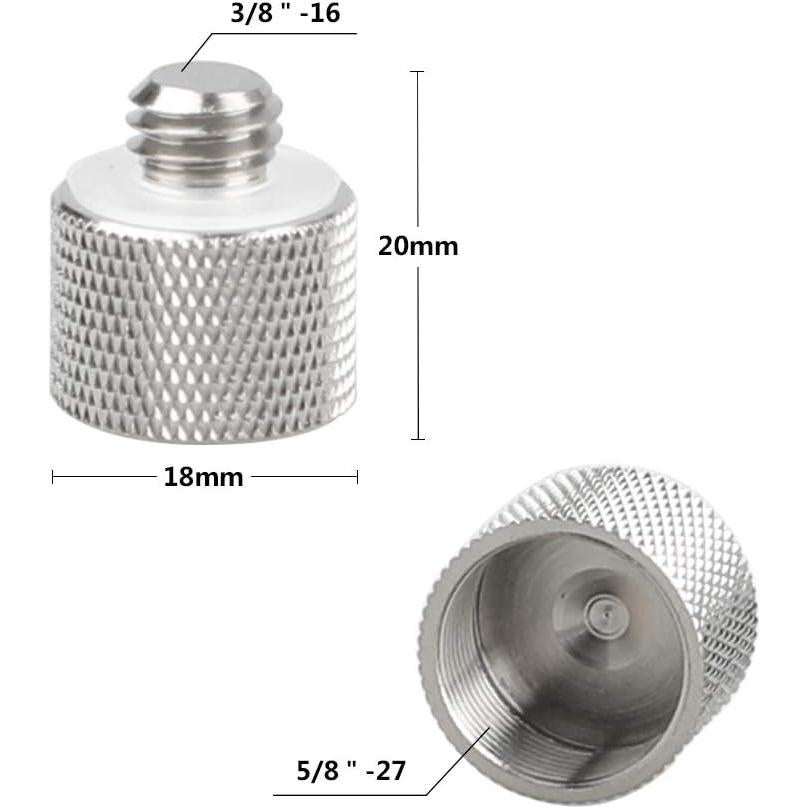 Varilla y Adaptadores CAMVATE 5/8"-27 para Micrófono Blue Yeti