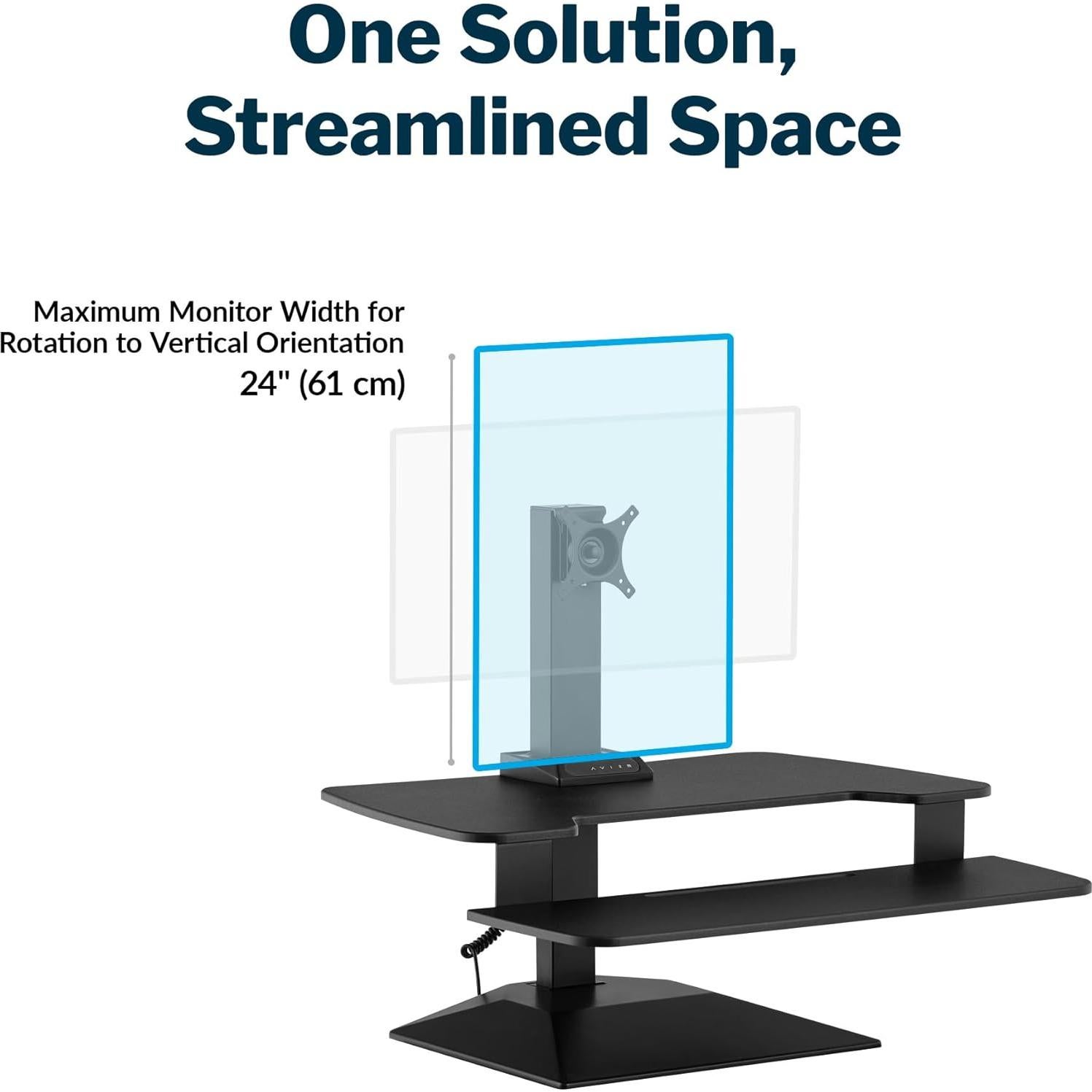Elevador de Escritorio Eléctrico VARI Premier 81.3 cm Negro