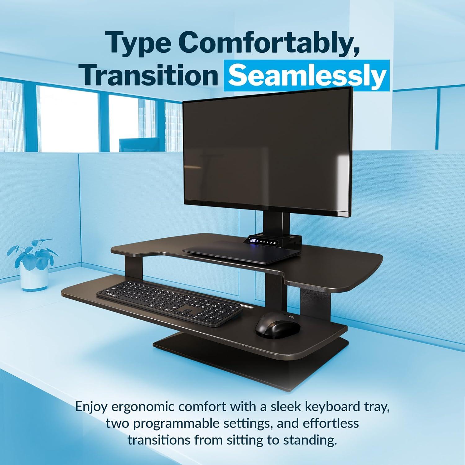 Elevador de Escritorio Eléctrico VARI Premier 81.3 cm Negro