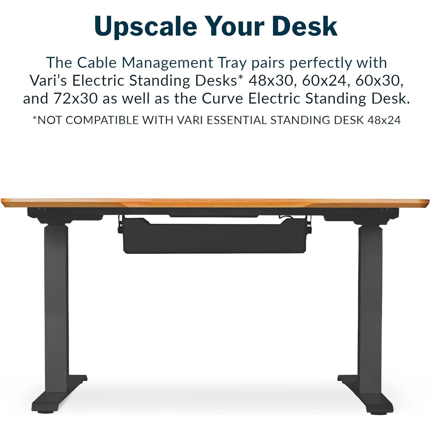 Bandeja de Gestión de Cables Vari - Organizador Negro 54.6 cm