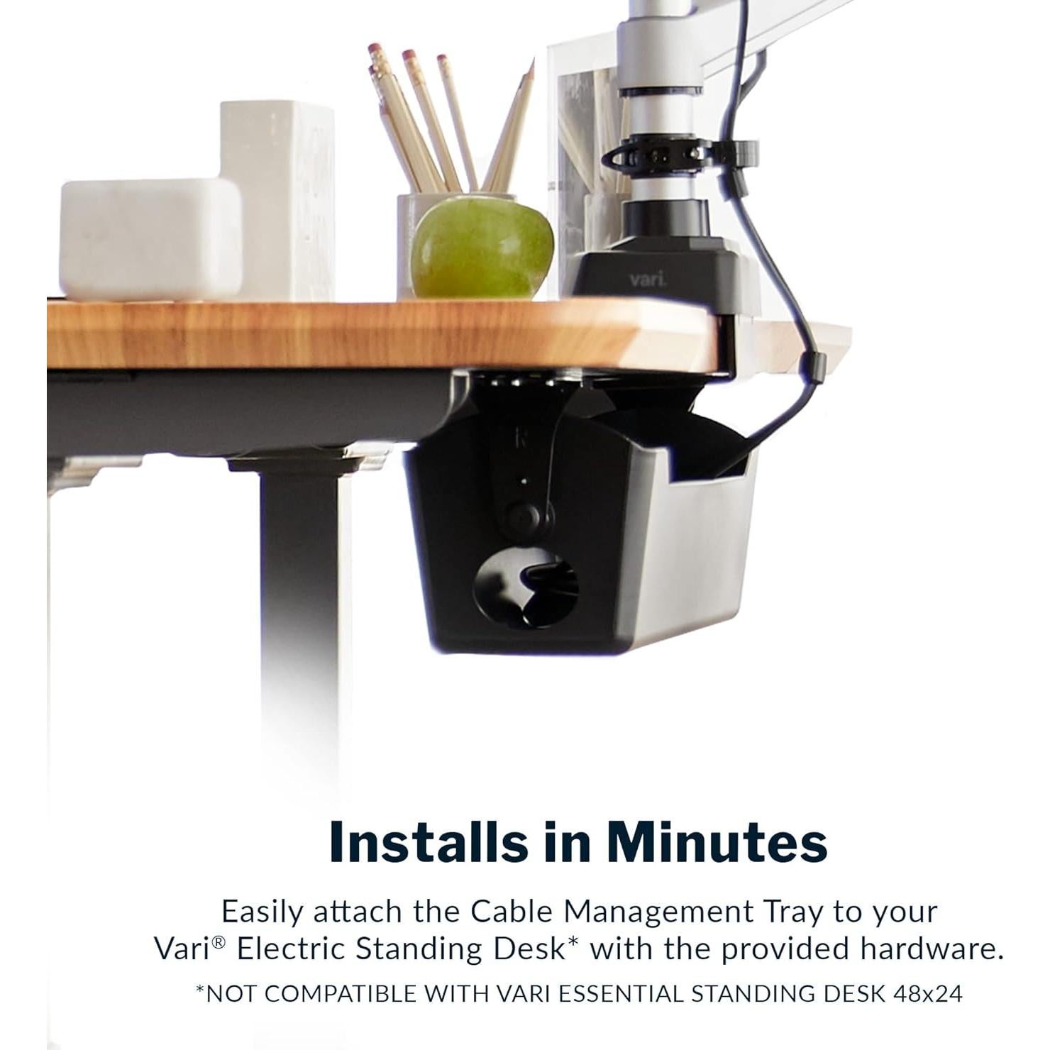 Bandeja de Gestión de Cables Vari - Organizador Negro 54.6 cm