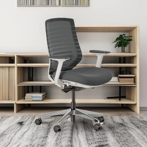 Silla Ergonómica Branch Grafito - Ajustable, Soporte Lumbar y Malla
